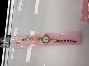 Orologio da donna Womaka, cassa rotonda placcata in oro da 24 mm, orologio alla moda con accenti di diamanti - Product Image 3