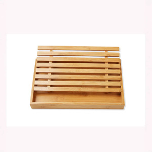 Bamboo Chopping Board 395x240x40 Rectangle Anti-Slip Kitchen Cutting Block - Product Image 3