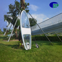 Planche de surf transparente sup clear, planche de surf durable avec accessoires gratuits