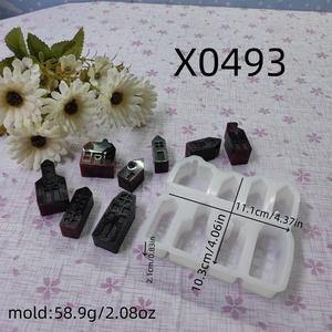 Moldes de fundición de resina hechos a mano para adornos decorativos DIY estilo Ins herramientas de escritorio de silicona molde de Papá Noel - Product Image 5