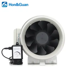Hon & Guan su geçirmez hidroponik büyümek sessiz egzoz fanı inç 8 hat fanı