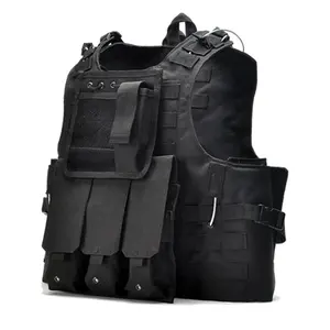 YAKEDA Outdoor Canvas Hunting Training Colete Tatico Vest Duty Security Assault Black Amphibious Tactical Vest