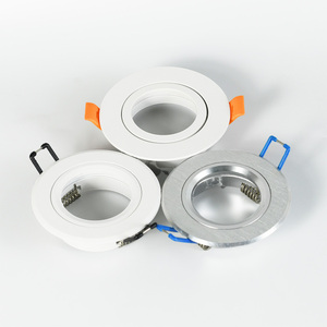 Nghiêng vòng lõm Trần xuống ánh sáng satin Nickel 95mm tuôn ra GU10 phù hợp Downlight khung GU10 MR16 nhôm Led mô-đun tại chỗ - Product Image 4