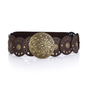 Ceinture en tissu vintage Tiyo pour femme, noire, élastique, avec boucle à ardillon, 4,0 cm, pour jupes, collection Printemps 2026 - Product Image 3