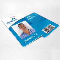 Carte d'identité photo en PVC avec mini-étiquette RFID - Carte d'identification étanche avec portrait