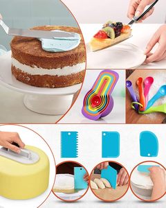 Kit <span class=keywords><strong>de</strong></span> Decoración <span class=keywords><strong>de</strong></span> Pasteles con Plato Giratorio, <span class=keywords><strong>Nivelador</strong></span> <span class=keywords><strong>de</strong></span> Pasteles, Giratorio 360°, Materiales <span class=keywords><strong>de</strong></span> Plástico/Silicona/Acero Inoxidable - Product Image 6