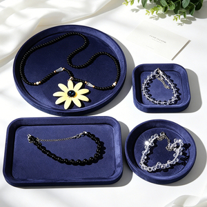 Premium Velvet Multifunction Jewelry Sort Storage Tray Counter Display Rack For <b>Ring</b> <b>Necklace</b> Bangle Earring Shop - Product Image 3