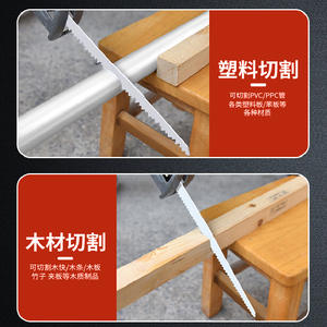 Hoja de Sierra de Dientes Gruesos y Finos para Sierra Eléctrica Manual, Sierra Recíproca, Sierra de Calar, Trabajo de Madera, Sierra de Aluminio, Muestra Gratis - Product Image 1