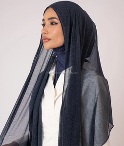 2025新品アイテム女性用軽量スカーフイスラム教徒ターバンヒジャブロングスカーフラップショールカシミールヒジャブエスニックバンダナカシミアクリンクル - Product Image 3