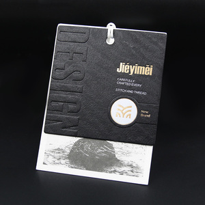 Nhà máy trực tiếp giá tốt giấy đầy màu sắc treo thẻ tùy chỉnh logo thương hiệu thẻ hình chữ nhật cho hàng may mặc - Product Image 3