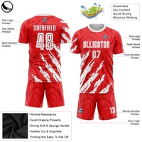 Camiseta de Fútbol Retro Personalizada Roja y Blanca para Hombre, Uniforme Francés Rojo y Amarillo, Negro, Naranja, Azul y Amarillo