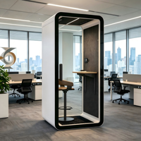 Cabine téléphonique insonorisée compacte, cabine acoustique de bureau, cabine de confidentialité, cabine anti-bruit pour bibliothèque et espace de coworking