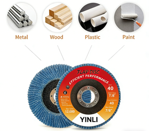Herramientas Abrasivas, Discos de Láminas de Zirconia de 4 1/<span class=keywords><strong>2</strong></span>" * 7/8 Pulgadas para Amoladora Angular, para Acabado de Metal, Madera y Acero Inoxidable - Product Image 4