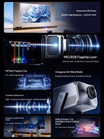 Projecteur laser tricolore 4K Pana Sonic PT-P30C avec zoom, Android 64G ROM 4GB RAM 3600 CVIA Ultra HD Dolby Vision Cinema