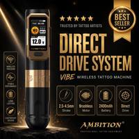 Máquina de Tatuaje Inalámbrica Profesional Ambition Vibe con Motor sin Escobillas de 2.5/3.5/4.0/4.5mm de Recorrido y Accionamiento Directo