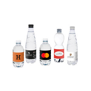 Bouteille d'eau RPET 330-500ml, design minimaliste, en plastique italien, avec bouchon à vis, réutilisable pour adultes, idéale pour les voyages et comme cadeau. - Product Image 1