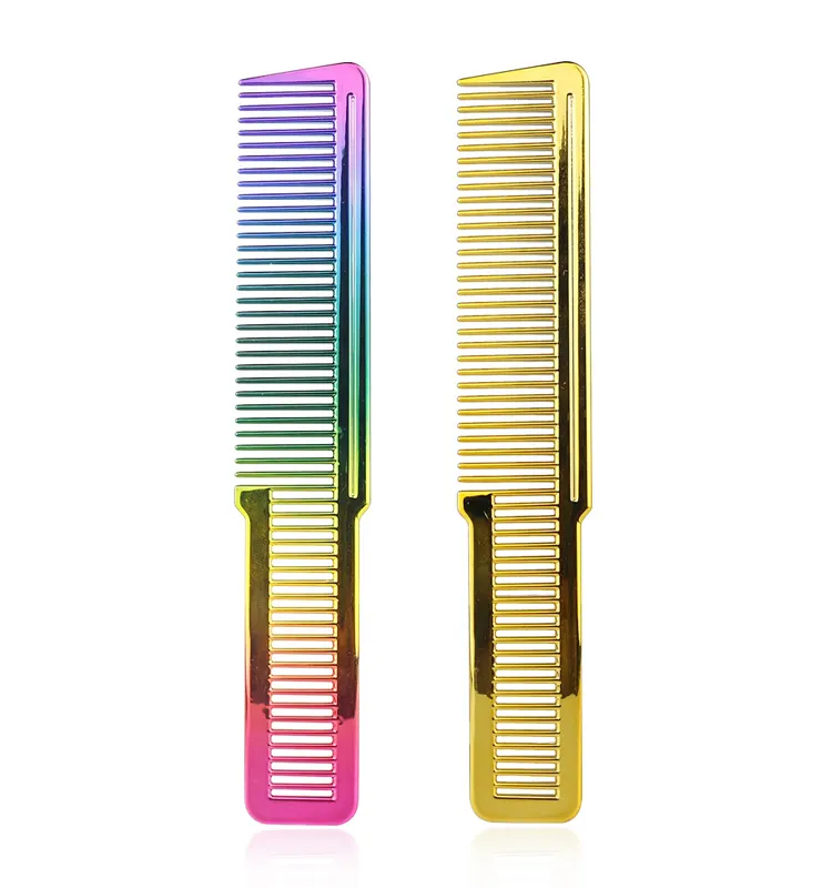 Wholesale Luxury Electroplating Gold Hair Comb Rainbow Hair Combs