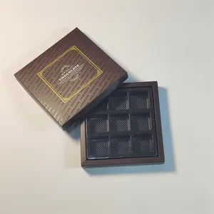 Custom Small Food Bonbon Chocolate Bar Paper Folding Chocolate Packaging Box For Gift