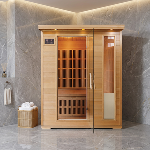 Sauna exterior en oferta para 3-4 personas con puerta de vidrio templado - Product Image 1