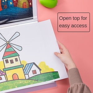 Da dày mịn A3 hộp tập tin trong suốt chèn hình ảnh Túi 8 mở thư mục vẽ cuốn sách Áp phích lưu trữ - Product Image 5