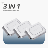 NEWQi Mini Chargeur Portable à Induction Magnétique Sans Fil 3-en-1 à Charge Rapide pour Téléphone Portable et Écouteurs