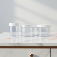 Offre Spéciale – Pots en plastique PP transparents de 120 ml à large ouverture avec couvercles à vis, personnalisables avec logo, pour contenants de soins de la peau, rouges à lèvres, fards à joues et mascara