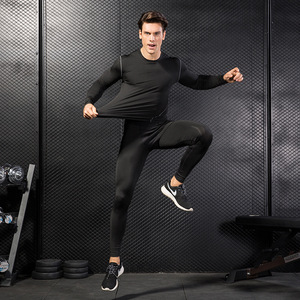Collants de sport PRO pour hommes, pantalons de course et d'entraînement ajustés avec inserts en mesh, pantalons extensibles à séchage rapide - Product Image 3