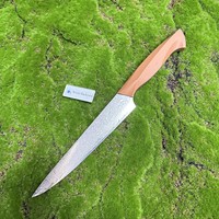 Couteau de cuisine forgé de qualité supérieure couleur poignée G10 couteaux polyvalents à lame martelée unique pour les amateurs de cuisine