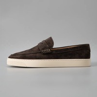 Chaussures bateau en daim pour hommes, style italien, qualité supérieure, durables, à enfiler, grandes tailles, décontractées, personnalisables OEM