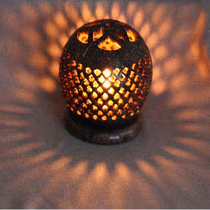 Magnifique porte-bougie rond en pierre savonneuse sculptée à la main pour la décoration de la maison pendant Diwali - Product Image 1