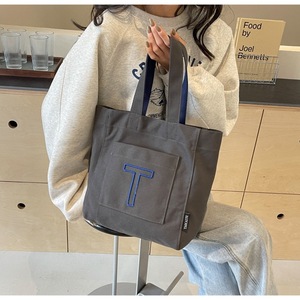ถุงผ้าแคนวาสผ้าฝ้ายทนทานสำหรับออกไปทำธุระและออกนอกบ้านแบบลำลองในชีวิตประจำวัน - Product Image 5
