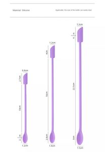 Mini <b>Silicone</b> Double-headed Small Spatula Cosmetic <b>Silicone</b> Scoop Dispenser Small Spoon <b>Tool</b> for Lotion/Mask & Kitchen - Product Image 2
