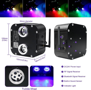 Kit d'éclairage LED à fibres optiques 50W à double port, pour <span class=keywords><strong>plafond</strong></span> étoilé, bicolore, scintillant, pour home cinéma - Product Image 3