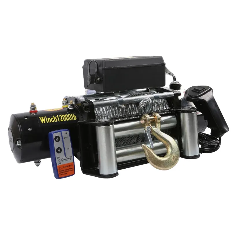 อุปกรณ์เสริม 4x4 2000- 12000lbs Winch 4WD SUV Offroadไฟฟ้ากว้านมินิDC 24V 12Vรถไฟฟ้ากว้าน