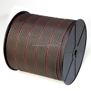 Ruban de clôture électrique polyvalent <span class=keywords><strong>marron</strong></span> et rouge, diamètre 28 mm, longueur 200 m, pour une protection fiable et une dissuasion efficace des prédateurs - Product Image 6