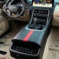 Boîte d'accoudoir centrale arrière en gros avec écran pour Nissan Patrol Y62, mise à niveau style Y63, ensemble de modification intérieure