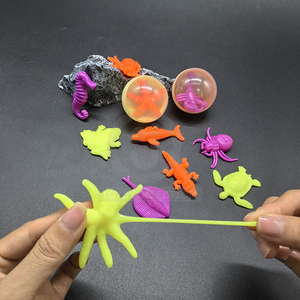 Juguetes Promocionales de Goma TPR Suave Realistas, Juguetes Antiestrés Divertidos y Elásticos con Forma de Animales Marinos, para Niños de 5 a 7 Años, 1 Pulgada, 28 mm - Product Image 1