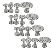 Kit de réparation de bosses sans peinture pour carrosserie automobile, avec extracteurs de colle en aluminium et languettes de retrait, gris, universel