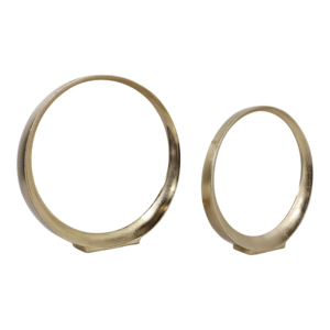 Sculture Circolari in Metallo, Ornamenti ad Anello in Alluminio per Arredamento Casa, Ufficio e Bagno - Product Image 4