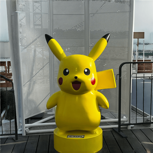 Figura de <span class=keywords><strong>Pikachu</strong></span> de Fibra de Vidrio Personalizada, Gran Tamaño, Pintada a Mano con Alta Precisión, Estatua de Dibujos Animados Realista para Decoración Comercial - Product Image 3