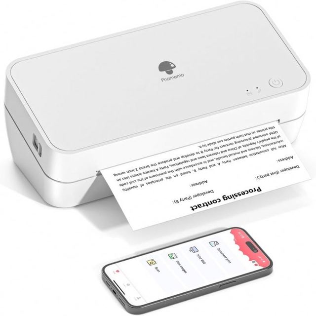 Phomemo S821 Portable Thermal Printer 2.4 GHz WiFi Wireless Printer Support 8.5" X 11" US Letter/A4/A5/B5 Inkless Printer
