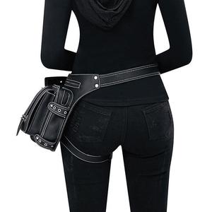 Tas bahu Retro Steampunk, ransel kulit Gotik hitam, tas kaki pinggang aksesori sepeda motor wanita - Product Image 2