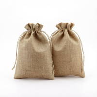 Sacs à cordon en jute aspect lin pour bijoux, personnalisables avec logo, vente en gros, directement de l'usine
