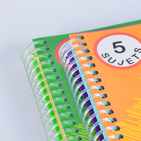 Article Chaud le Plus Vendu Carnet à Spirale Professionnel à Pages Intérieures Lignées en Français, Format Grand A4, Série de Couleurs Multiples en Option