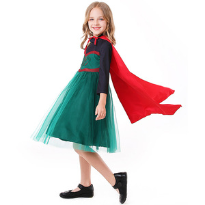 Disfraz de XJ para Cosplay de Reina de Cuentos de Hadas - Traje de Personaje de Bruja para Halloween - Vestido de Gasa Verde Oscuro - Product Image 3