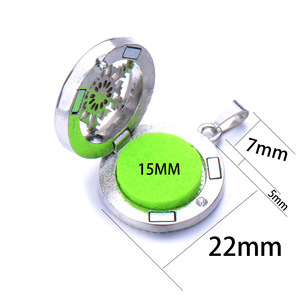 Nueva llegada de acero inoxidable flor animales geométrico hueco aromaterapia difusor Perfume caja abierta colgante collar para mujer - Product Image 6