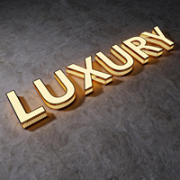 Letrero Luminoso LED 3D con Letras de Canal de Acero Inoxidable, Letrero Publicitario Exterior con Iluminación Frontal para Negocios