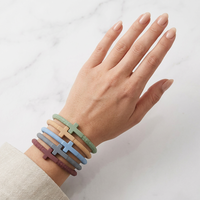 Pulsera de Silicona con Cruz Cristiana, Color Personalizado Vintage, Libre de BPA, para Niños, Regalo para el Domingo de la Iglesia