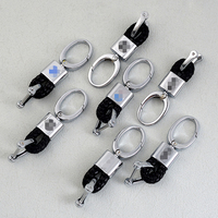 Porte-clés en alliage de zinc pour voiture, moto, maison, porte-clés pour employés, cadeau, accessoires de porte-clés en cuir, directement de l'usine