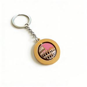 Porte-clés Souvenir de Ville Touristique Personnalisé avec Logo, Dôme Rotatif en Époxy Plaqué Or de Luxe, Colisée de <span class=keywords><strong>Rome</strong></span>, Meilleures Ventes, Vente en Gros - Product Image 6